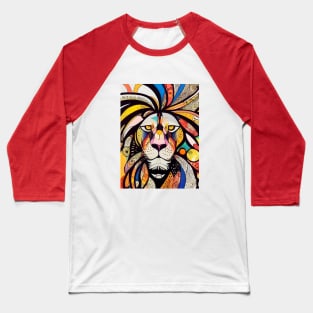 Abstract lion face from ornament. Baseball T-Shirt